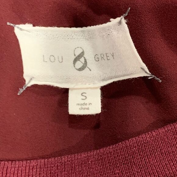 Lou & Grey Burgundy Blouse with Long Sleeves - Picture 6 of 10
